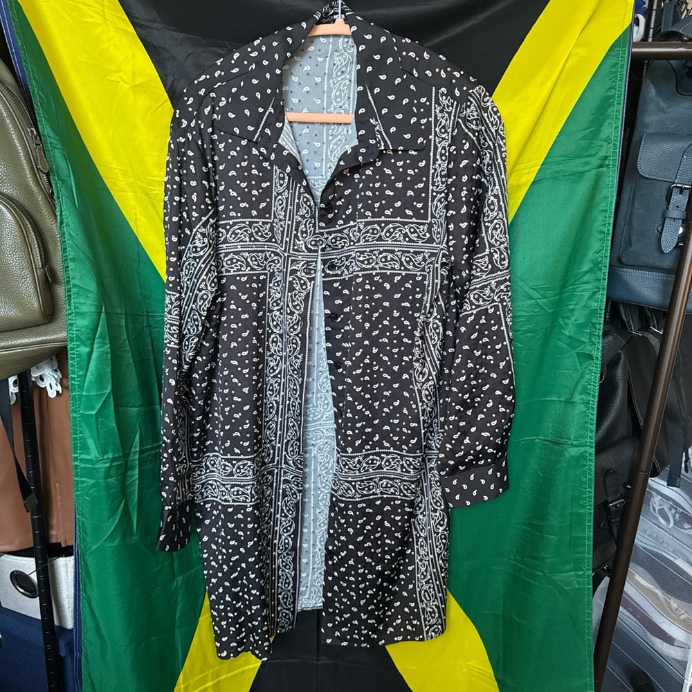 Fashion Nova Black and White Long Sleeve Dress